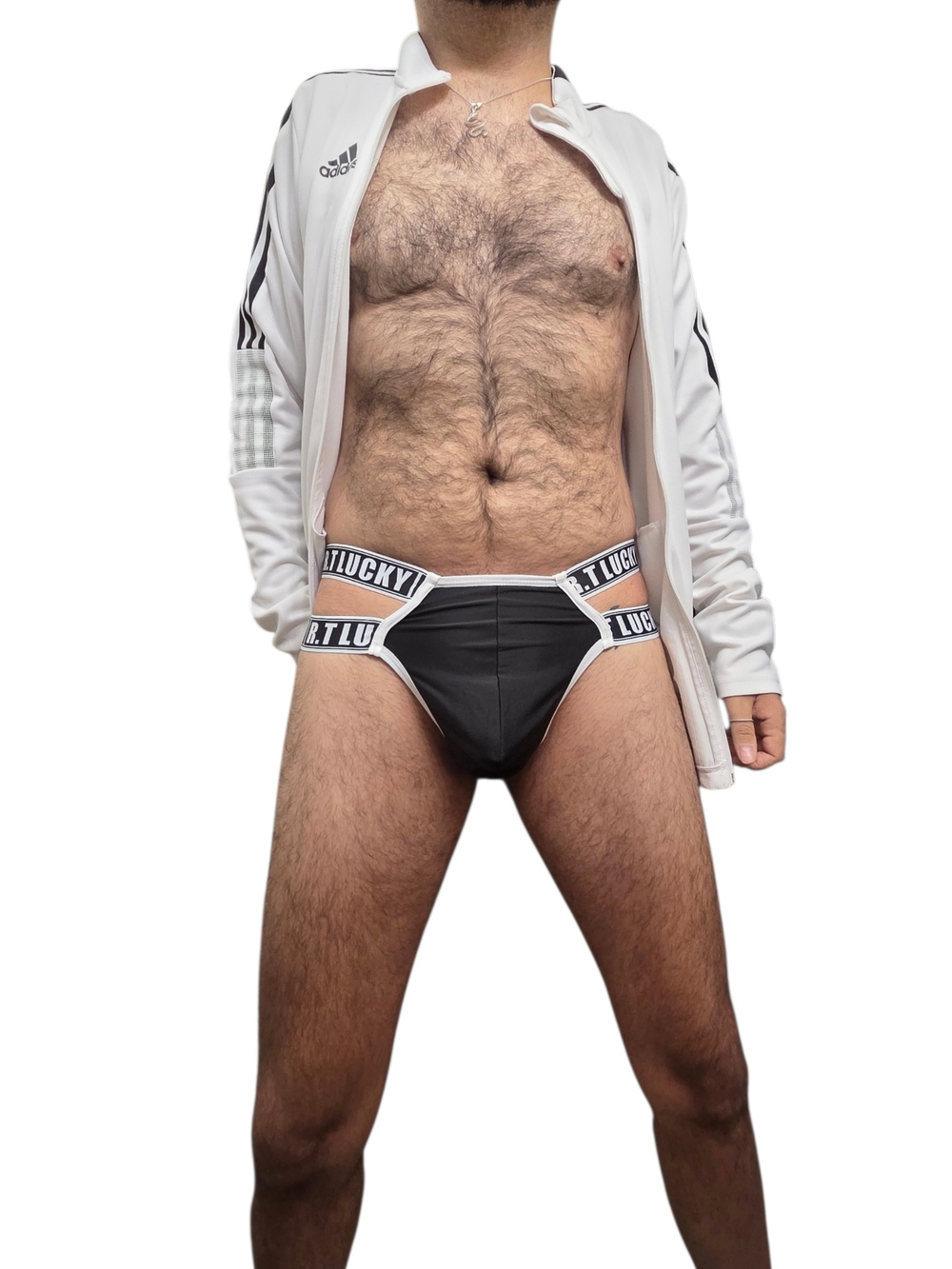 New Men's Black Elastic Strap Jock/thong- Unbranded Size L